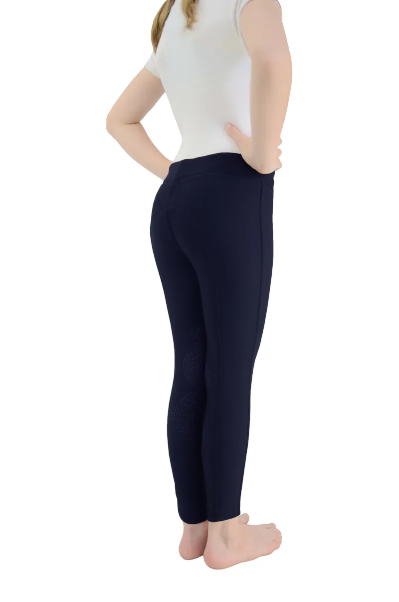 Hy Equestrian Blizzard Children's Softshell Riding Tights - Navy-1